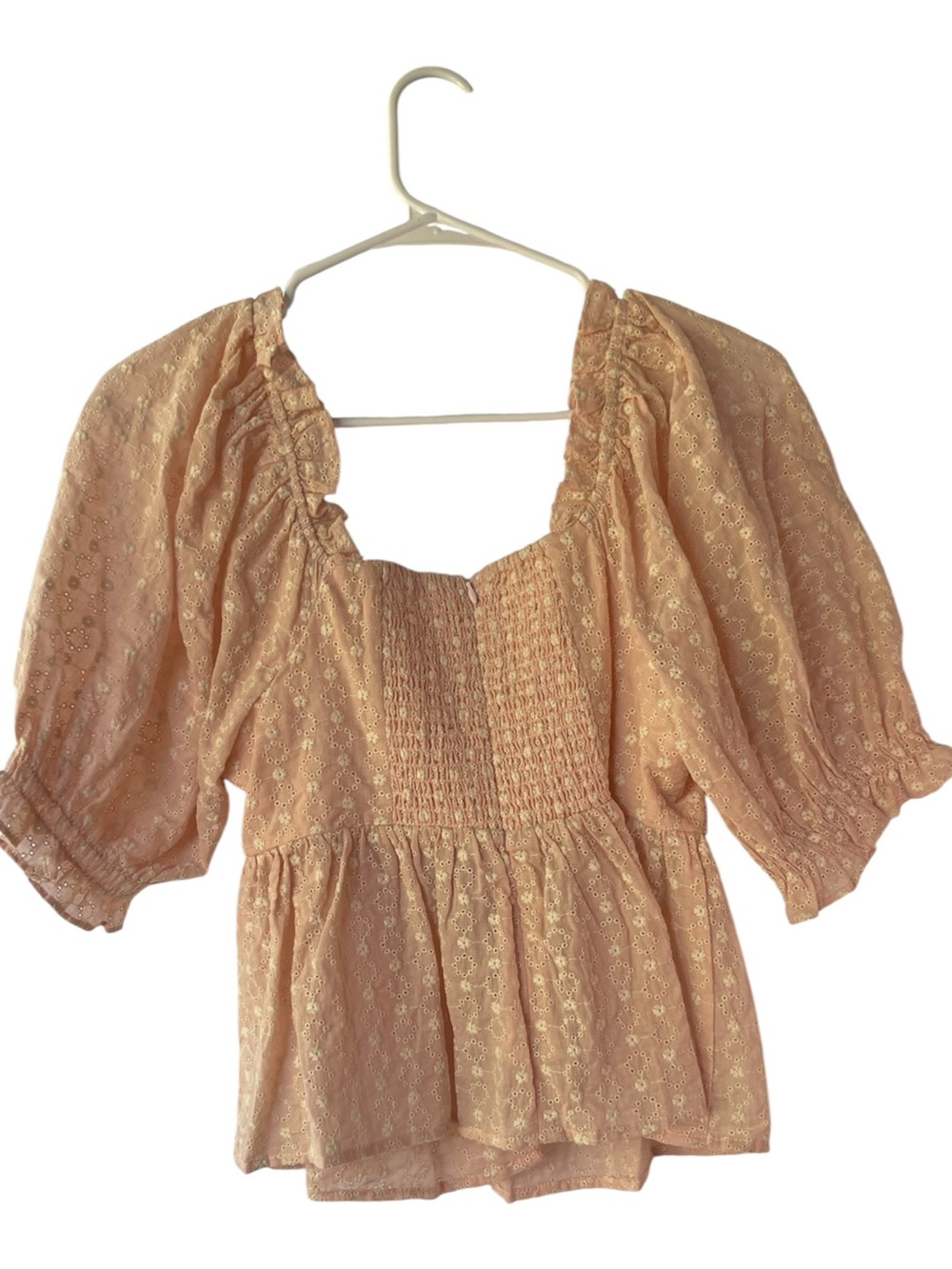 Free The Roses Pink Ruched Peplum Top - Picture 5 of 5